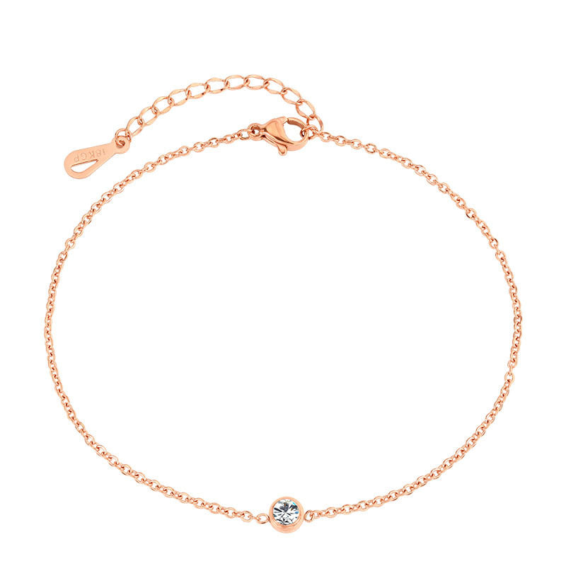 Ustar Simple Stainless Steel Chain Anklets