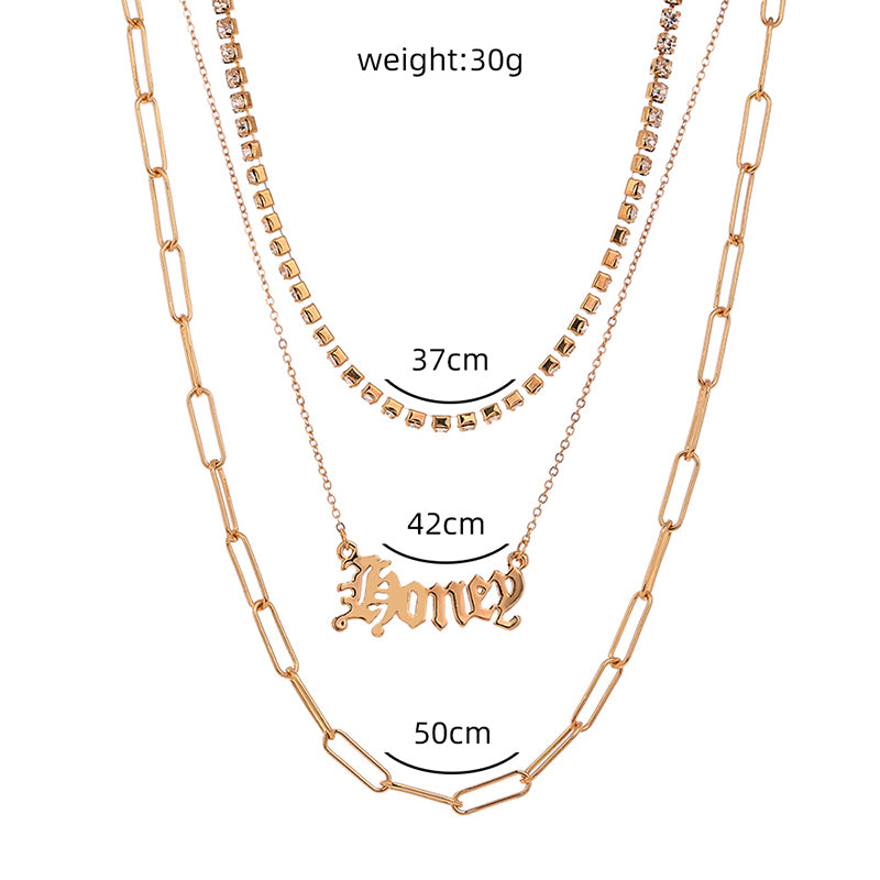 Monogram pendants, multi-layer necklaces