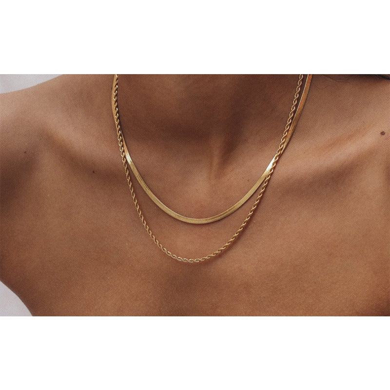 'KOH PHI PHI' Double Layer Chain Necklace