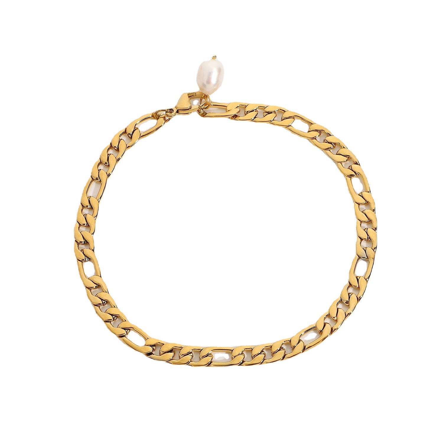 Fashion 18K Gold Plated Stainless Steel Anklets