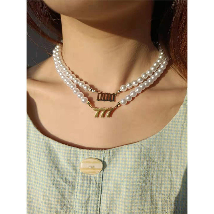 Stainless Steel Digital Pearl Necklaces